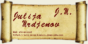 Julija Mrđenov vizit kartica